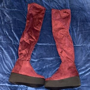 Plat form thigh boots